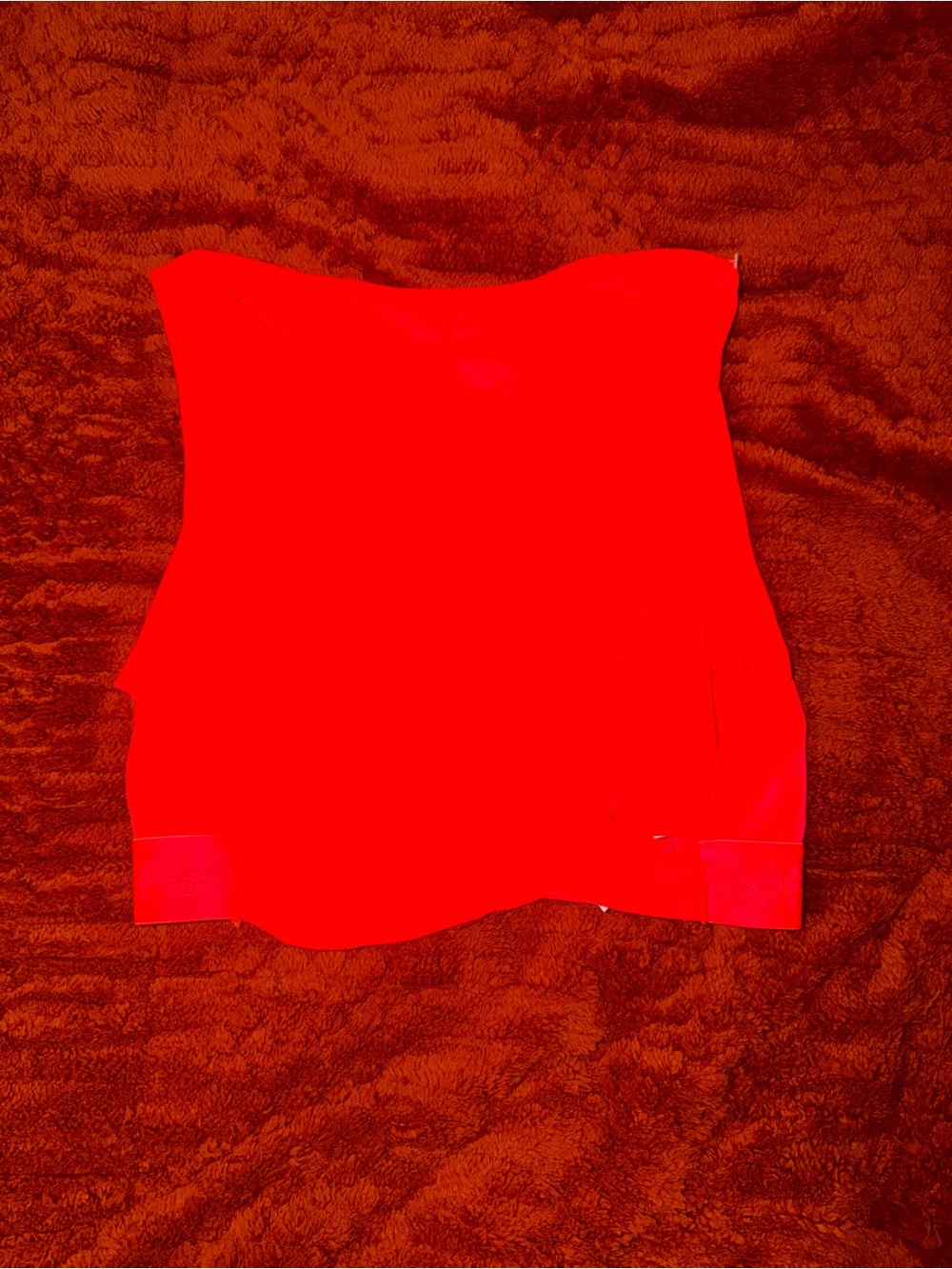 Bright Red sleeveless Fabletics workout Top